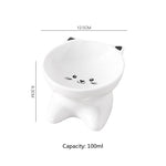 Ceramic Cat Faced Bowl For Cats an Dogs