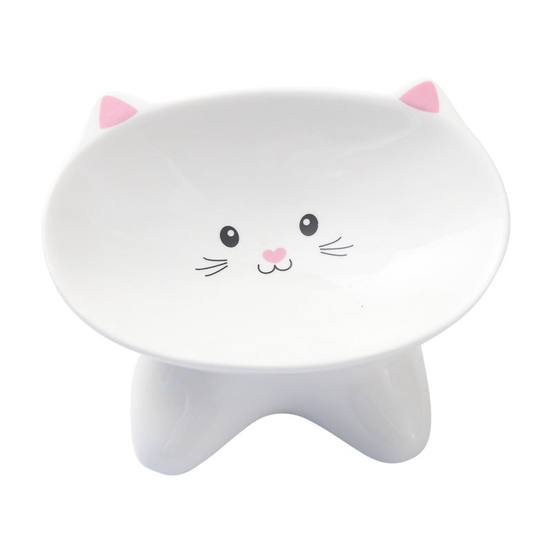 Ceramic Cat Faced Bowl For Cats an Dogs