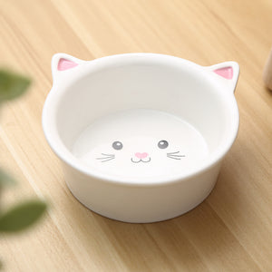 Ceramic Cat Faced Bowl For Cats an Dogs